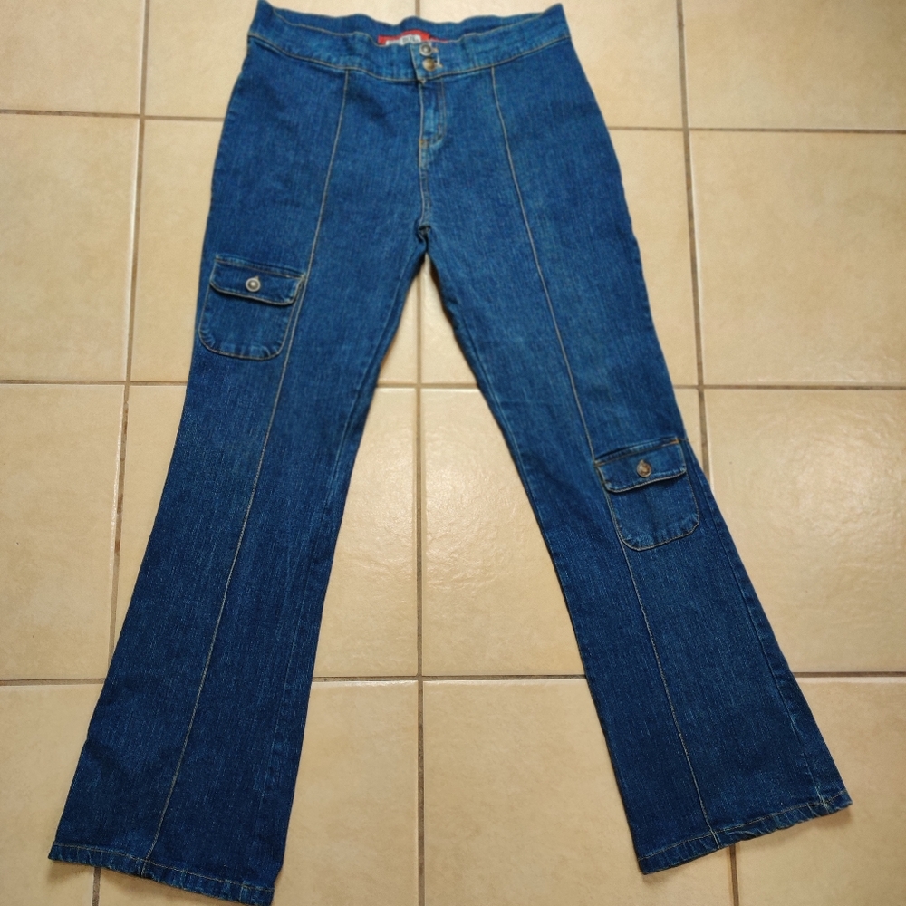 Juke Box Combat Pocket  Boot Cut Jeans